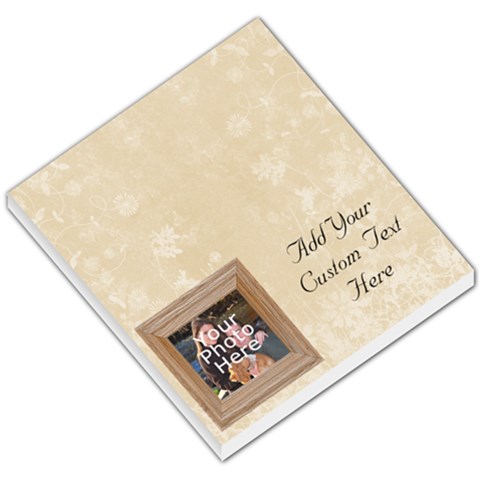 Classy Beige Photo Memo Pad By Angela