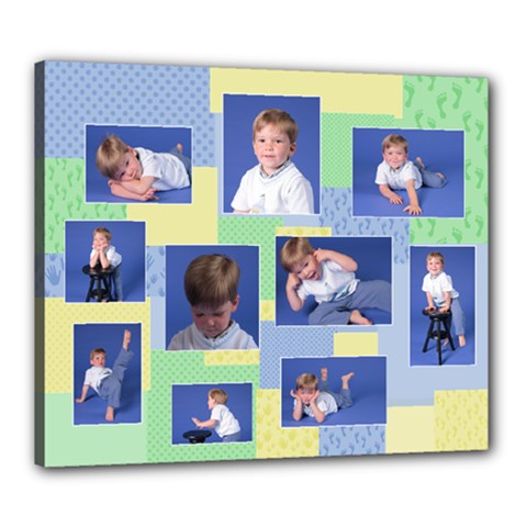 Baby Boy Portrait Collage 20x24 Canvas