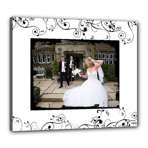 Black & Cream Wedding framed canvas 20 x 24 - Canvas 24  x 20  (Stretched)