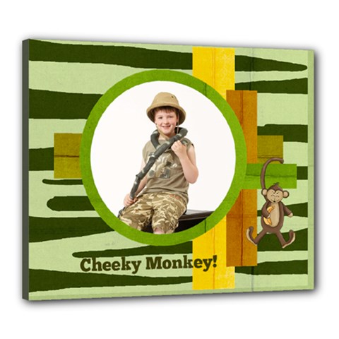 Cheeky Monkey 24 X 20 Framed Canvas Template