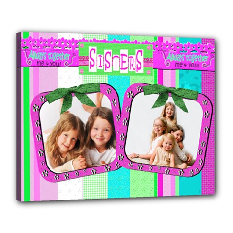 sisters canvas template - Canvas 20  x 16  (Stretched)