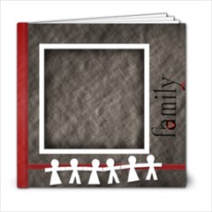 6x6 black and red family album - 6x6 Photo Book (20 pages)