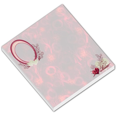 I Heart You Pink With Flowers Small Memo Pad  By Ellan