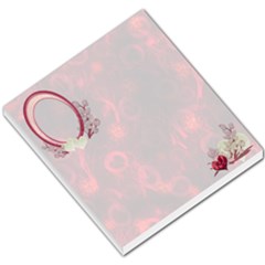 I Heart You pink with flowers small memo pad  - Small Memo Pads