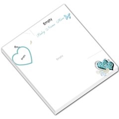 Baby Boy Blue Heart small memo pad  - Small Memo Pads