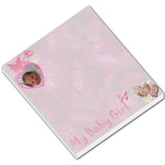 Baby Girl Pink Heart small memo pad  - Small Memo Pads