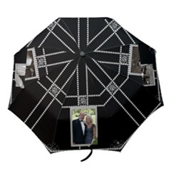 Classy Black & White Folding Umbrella