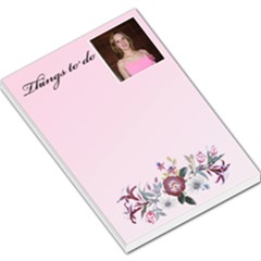 Things to do flowers,Large memo Pad - Large Memo Pads