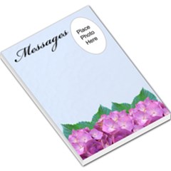 Pink Hydranga Messages Large Memo Pad - Large Memo Pads