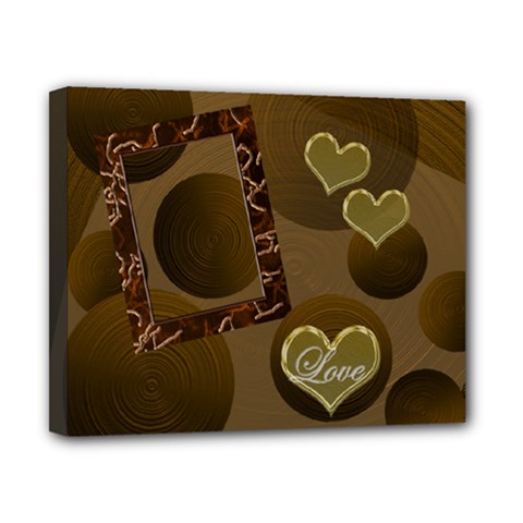 Love Gold Cicles 8x10 Stretched Canvas