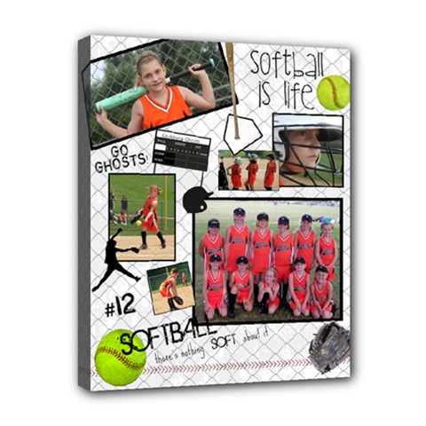 Softball Canvas - Canvas 10  x 8  (Stretched)
