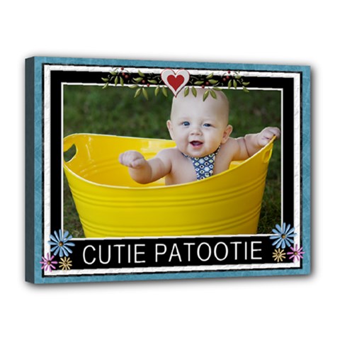 Cutie Patootie 16x12 Stretched Canvas