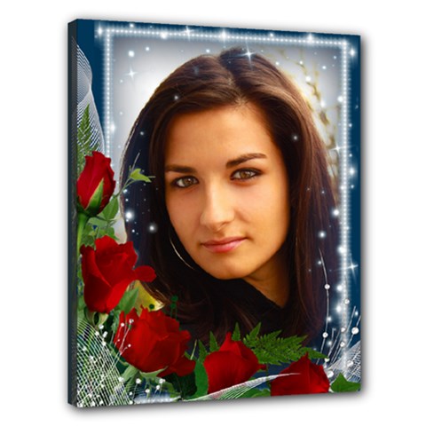 Beautiful with Red roses 20x16 Stretched canvas - Canvas 20  x 16  (Stretched)