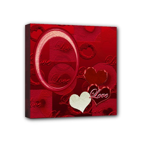 Love Red Mini Canvas 4x4 - Mini Canvas 4  x 4  (Stretched)