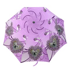 Lavendar and violet folding umbrella