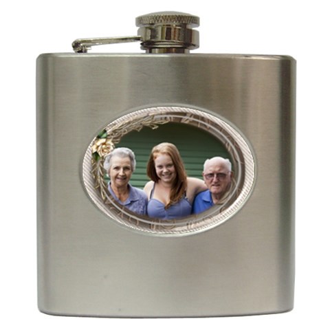 Celebration Hip Flask By Deborah Front