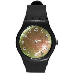 gray bling bling  watch (WITH OR WITHOUT YOUR PHOTO) - Round Plastic Sport Watch (M)