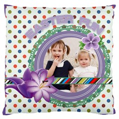 love, kids, memory, happy, fun  - Large Cushion Case (Two Sides)