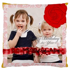 flower of kids, love, happy - Large Cushion Case (Two Sides)