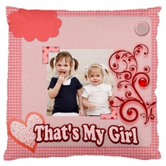 love, kids, memory, happy, fun  - Large Cushion Case (Two Sides)
