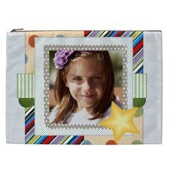 merry christmas, new year, happy, family, kids - Cosmetic Bag (XXL)