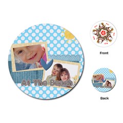 kids, fun, child, play, happy - Playing Cards Single Design (Round)