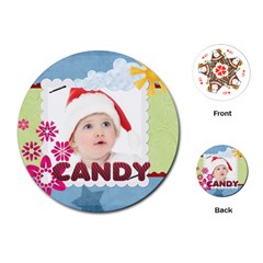 kids, fun, child, play, happy - Playing Cards Single Design (Round)