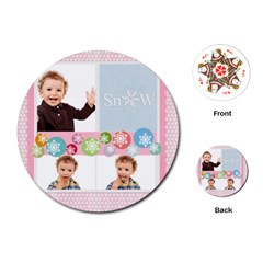 kids, fun, child, play, happy - Playing Cards Single Design (Round)