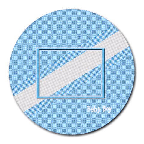 Baby Boy Mousepad By Daniela 8 x8  Round Mousepad - 1