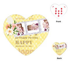 happy birthday - Playing Cards Single Design (Heart)