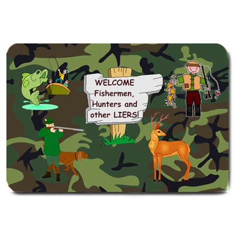 Outdoorsman s  Large Doormat By Joy Johns 30 x20  Door Mat