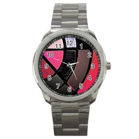 Pink Metal Watch By Christine Carter Front