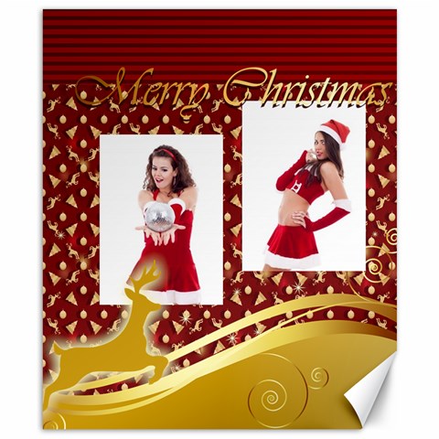 Merry Christmas By Clince 8.15 x9.66  Canvas - 1