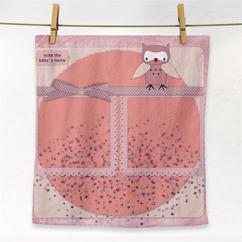 Baby Girl Face Towel By Zornitza Front