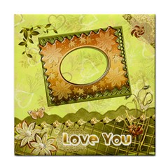  love you spring gold face  towel - Face Towel