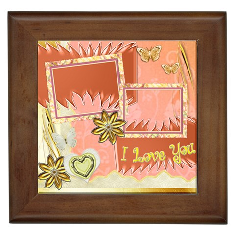 I Love You Heart Love Framed Tile By Ellan Front