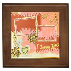 I Love You Heart Love Framed Tile