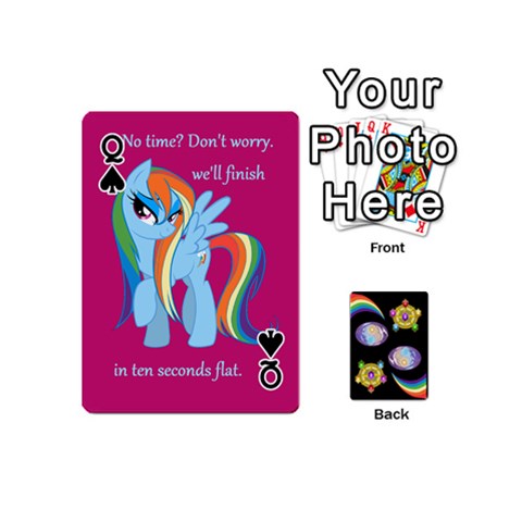 Queen Pony Cards 1 (with Pips) By Aaron Front - SpadeQ