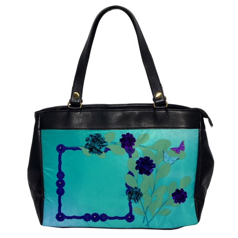 Purple And Turquoise Handbag By Zornitza Front