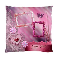 Love Pink Heart Cushion Case