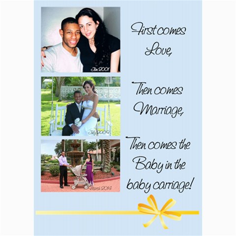 Pregnancy Announcement By Erika 7 x5  Photo Card - 1