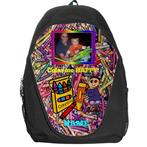 Colorful Backpack Bag By Joy Johns Front