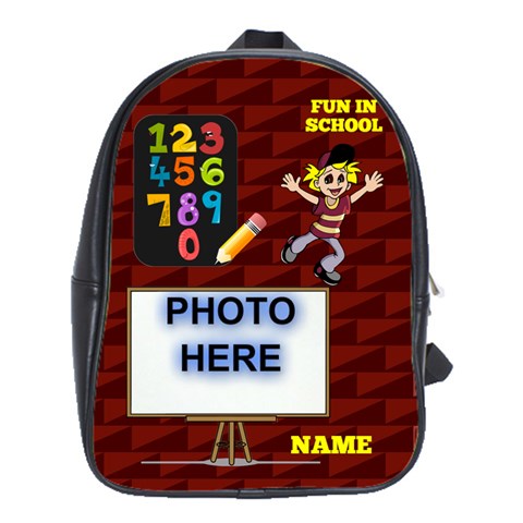 Fun In School Large Bookbag By Joy Johns Front