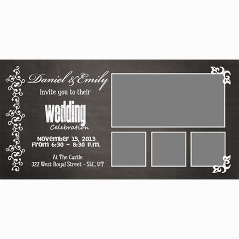 Wedding Invite By Emily 8 x4  Photo Card - 2