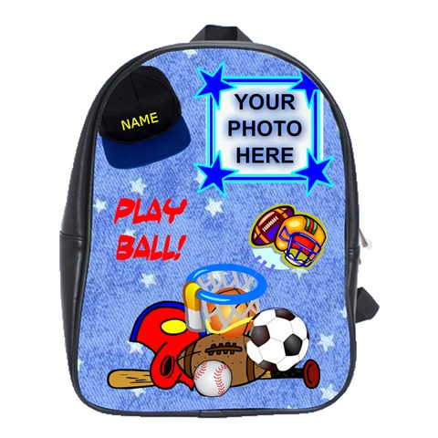 Play Ball Xl Bookbag By Joy Johns Front