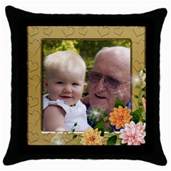 My love as a Picture throw pillow - Throw Pillow Case (Black)