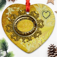 Life is a Treasure Gold Heart Christmas Ornament - Ornament (Heart)