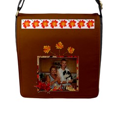 Autumn Flap Closure Messenger Bag, Large