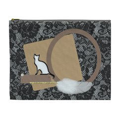 Black cat, White cat cosmetic bag XL (7 styles) - Cosmetic Bag (XL)