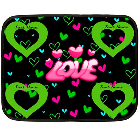 Love Mini Fleece Blanket, One Side By Joy Johns 35 x27  Blanket